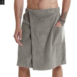 Men's soft towel comfortable bath wearable bathrobe男士浴巾