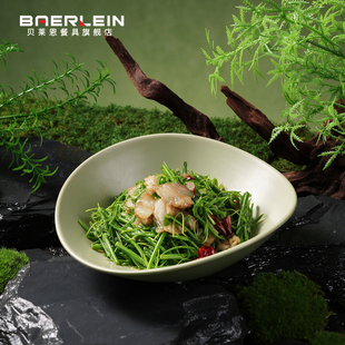 云贵川bistro餐厅造型菜盘商用东南亚料理菜深盘融合菜盘密胺餐具