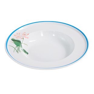 密胺深口菜盘商用餐厅饭店专用盘子餐具湘菜馆装菜盘火锅店配菜盘