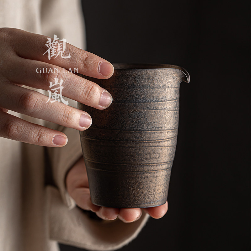 复古手工薄胎公道杯粗陶不烫手公杯功夫茶具茶海陶瓷茶道分茶器,餐饮具,公道杯,淘宝优惠券,粉丝福利购,淘宝优惠卷