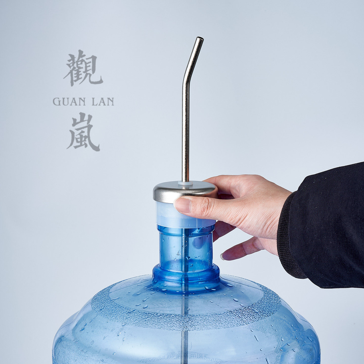 观岚纯钛桶装水上水管水壶吸水管