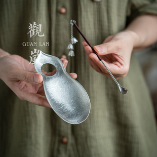 观岚手工茶则茶拨分茶器茶簸箕醒茶器拨茶器取茶器茶道茶具零配件