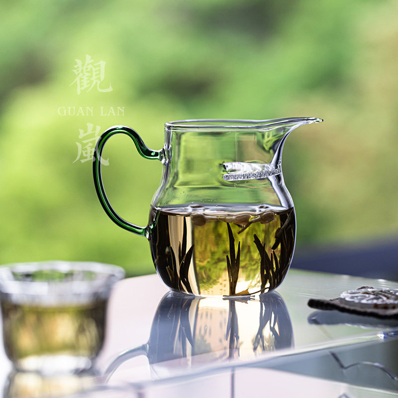 观岚玻璃公道杯耐高温过滤一体加厚分茶器茶海月牙公杯绿茶泡茶器,餐饮具,公道杯,淘宝优惠券,粉丝福利购,淘宝优惠卷