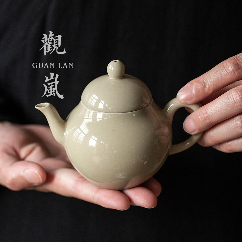 观岚草木灰茶壶陶瓷复古