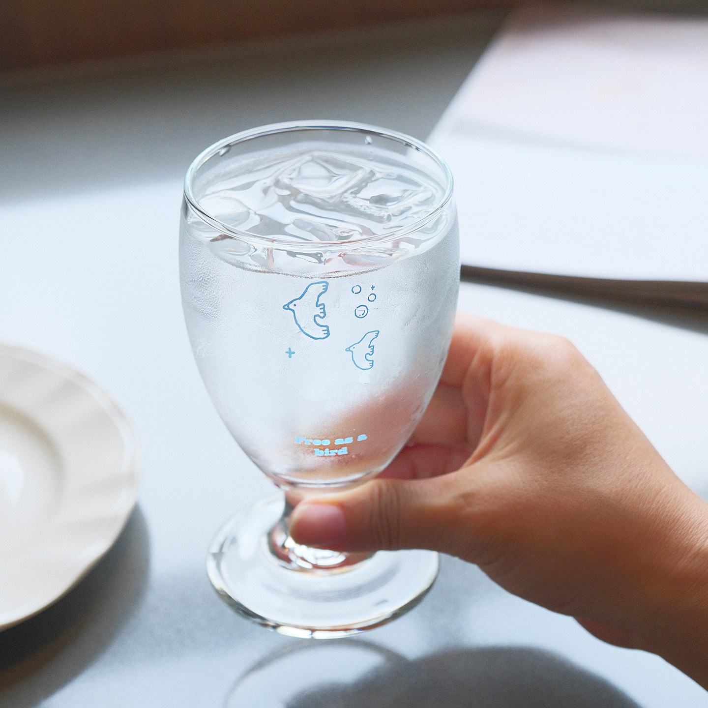 气泡招待所椰风海趣玻璃矮脚杯飞鸟宴会饮料红酒杯水杯牛奶咖啡杯