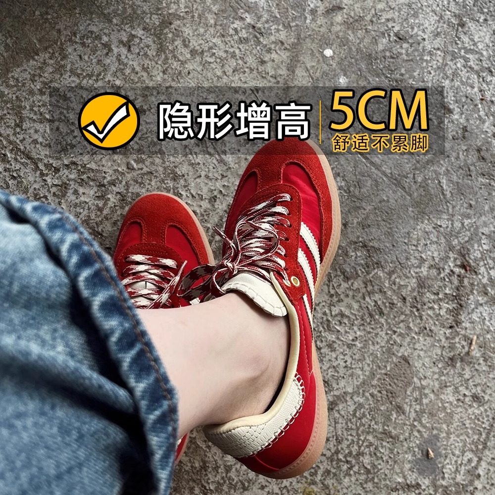 MK&DK香港倪妮同款真皮德训鞋女2025新款春秋季薄底运动鞋阿甘鞋