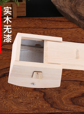 颈椎肩部弧形双柱实木质艾灸盒