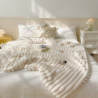 库毯子冬季午睡办公室加厚保暖毛毯珊瑚绒盖腿沙发用铺床法兰绒厂