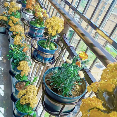 加粗花架北欧铁艺栏杆吊兰绿萝花盆架阳台悬挂花架花欧式窗台挂架