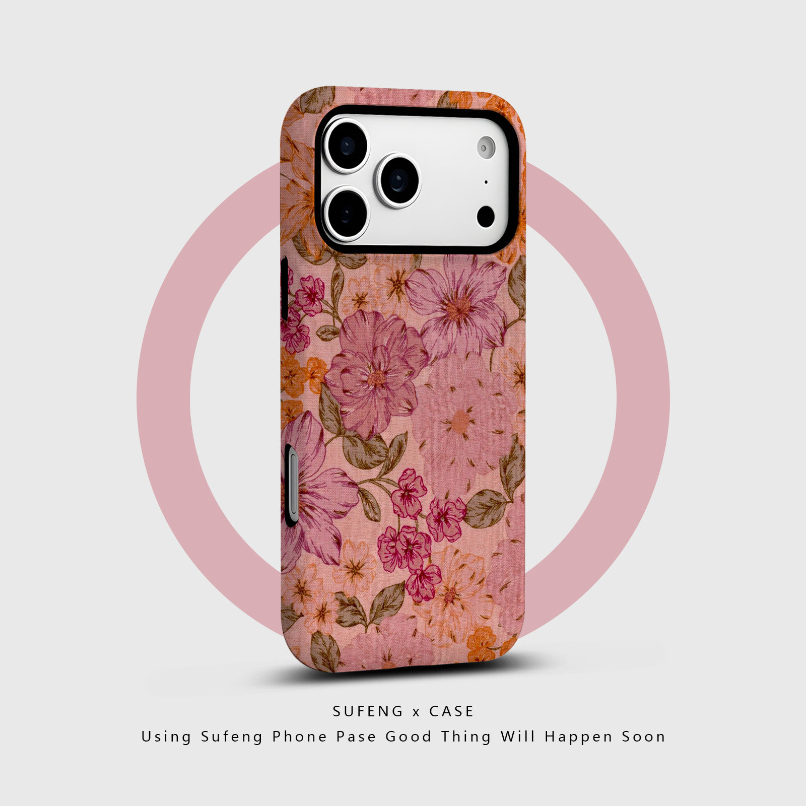 宿风适用苹果iPhone16promax手机壳17 14磁吸13 12磨砂15 Pro硬Plus新款情侣高级保护套男女粉色复古油画碎花,3C数码配件,手机保护套/壳,淘宝优惠券,粉丝福利购,淘宝优惠卷