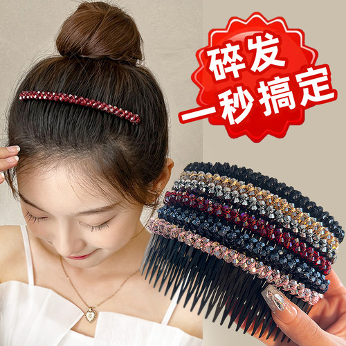 金花银叠发梳插梳卡子刘海发卡