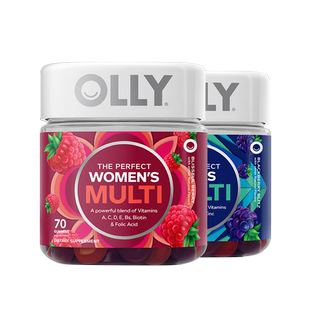 OLLY女士复合维生素+综合辅酶Q10男士维生素组合装进口
