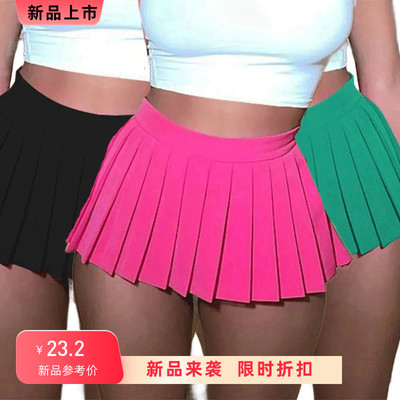 High Wiast Mini Pleated Skirts Sexy Club Outfits Summer