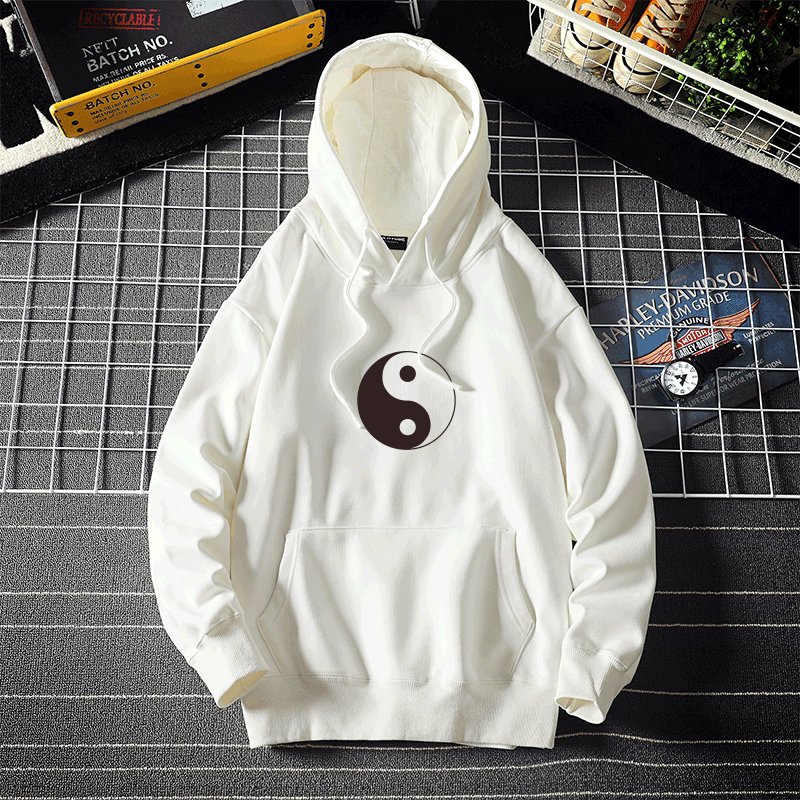 中国风文字八卦连帽外套衣服