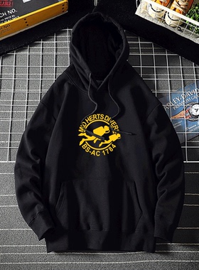 Mid Herts Divers Logo 潜水运动爱好者卫衣连帽简约衣服男女运动