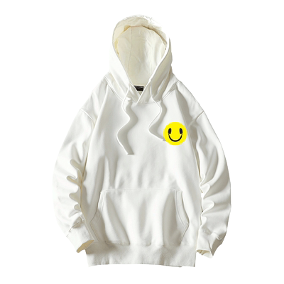 文艺青年笑脸音乐创意连帽卫衣