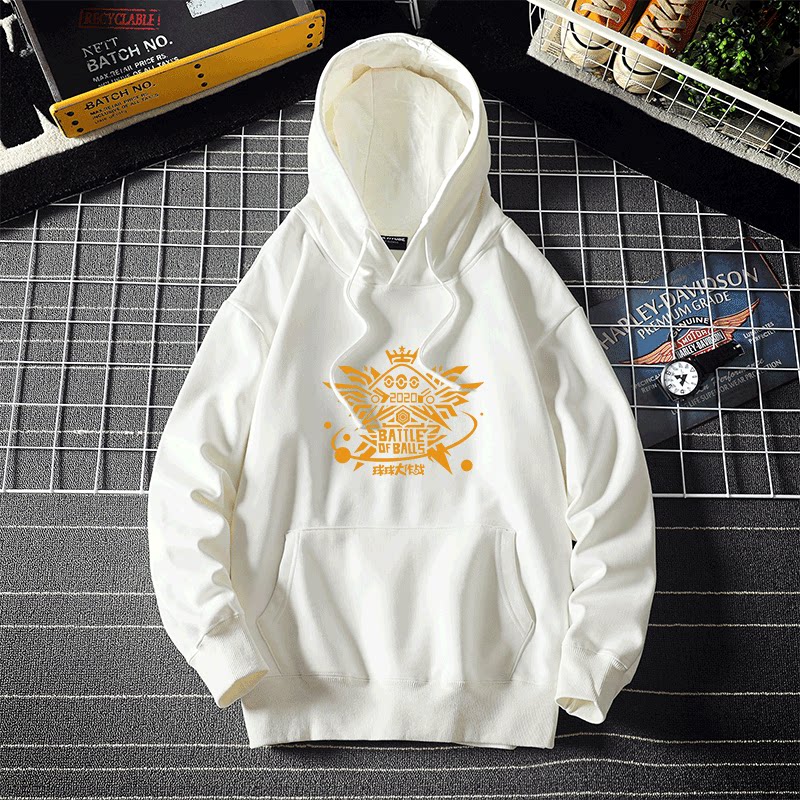 创意图案球球大作战手游卫衣连帽套头宽松男女情侣装运动班服定制