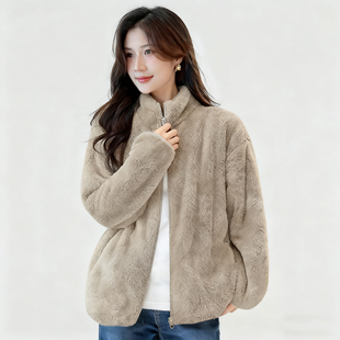 长绒摇粒绒外套女2025秋冬新款冲锋衣内胆抓绒衣保暖加厚早秋卫衣
