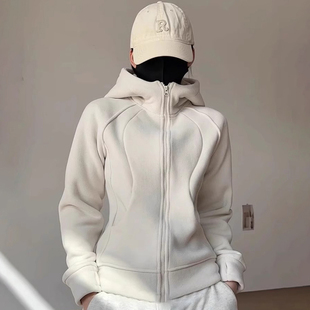 早秋奥粒绒外套女2025秋冬季新款加绒修身摇粒绒抓绒衣内胆瑜伽服