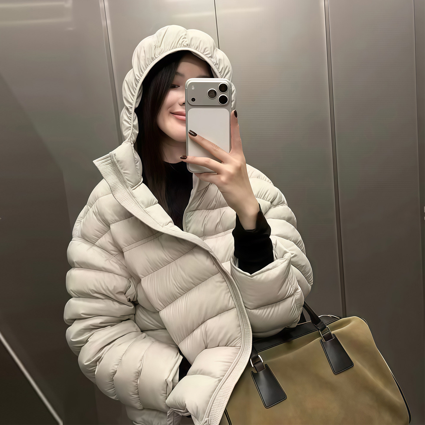 排骨羽绒服女2025秋冬款小个子短款白鸭绒轻薄保暖洋气韩系厚外套