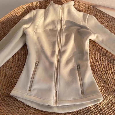 潮流保暖摇粒绒收腰修身卫衣外套