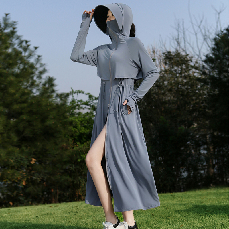 长款防晒衣女修身防晒服外套罩衫