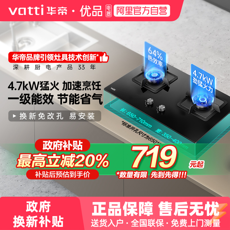 华帝i10065B燃气灶天然气炉灶台煤气灶双灶家用液化气灶具