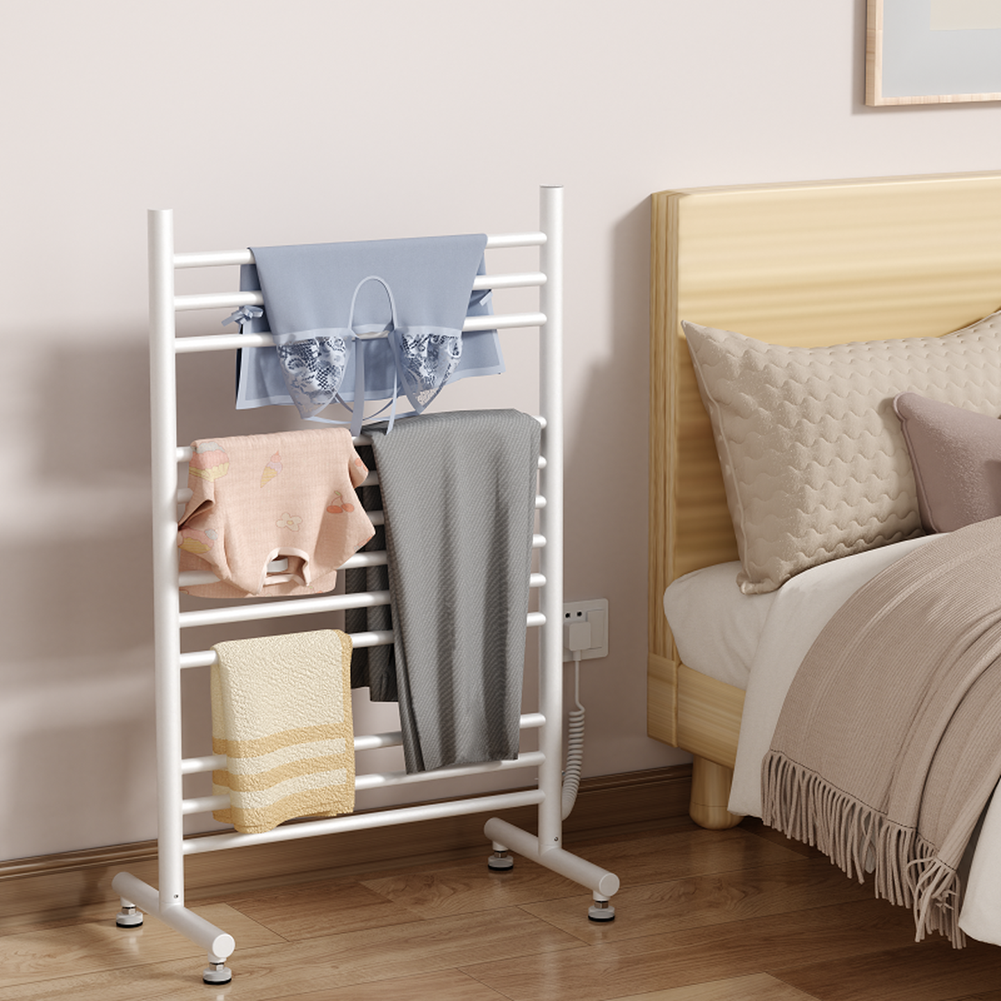 艾芬达落地移动电热毛巾架LD204