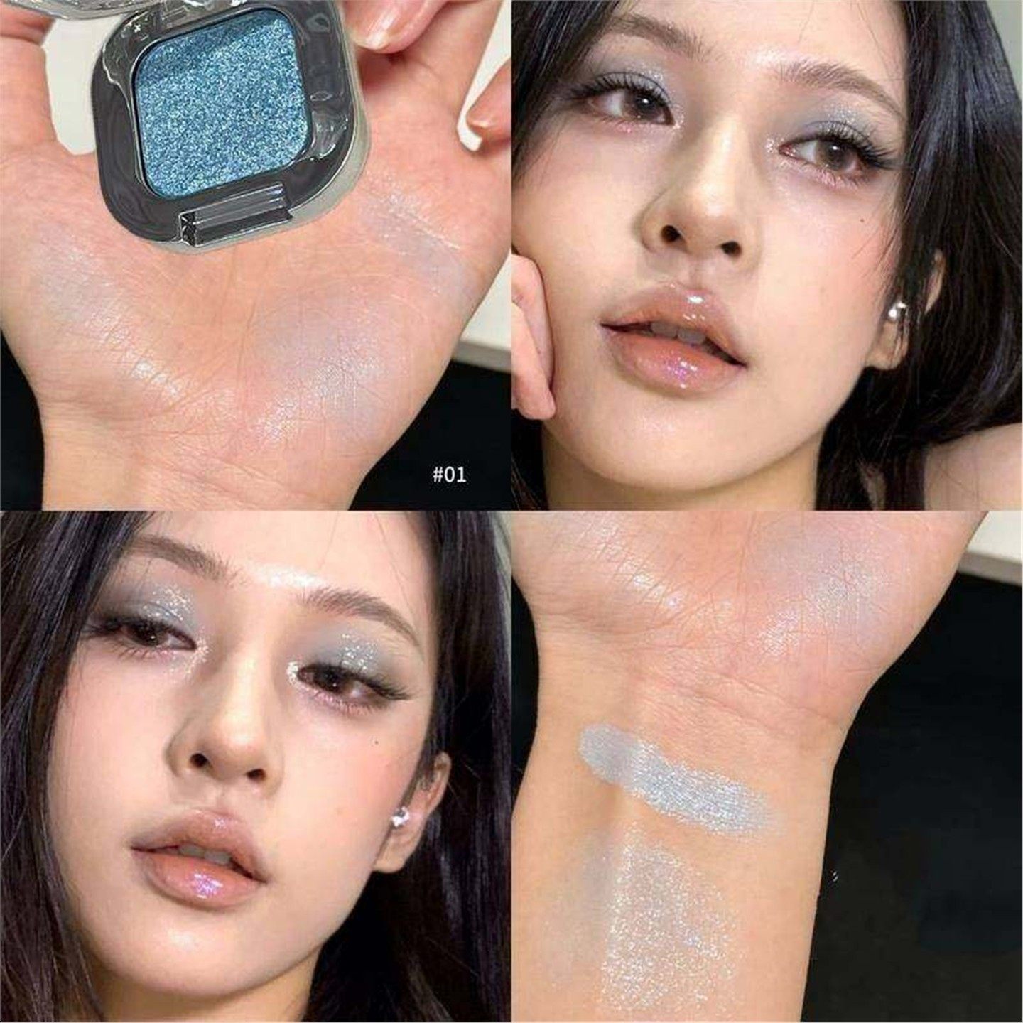 钻闪人鱼姬!彩色蓝色高光碎钻粉单色眼影提亮细闪偏光珠光多用盘,彩妆/香水/美妆工具,卧蚕笔,淘宝优惠券,粉丝福利购,淘宝优惠卷