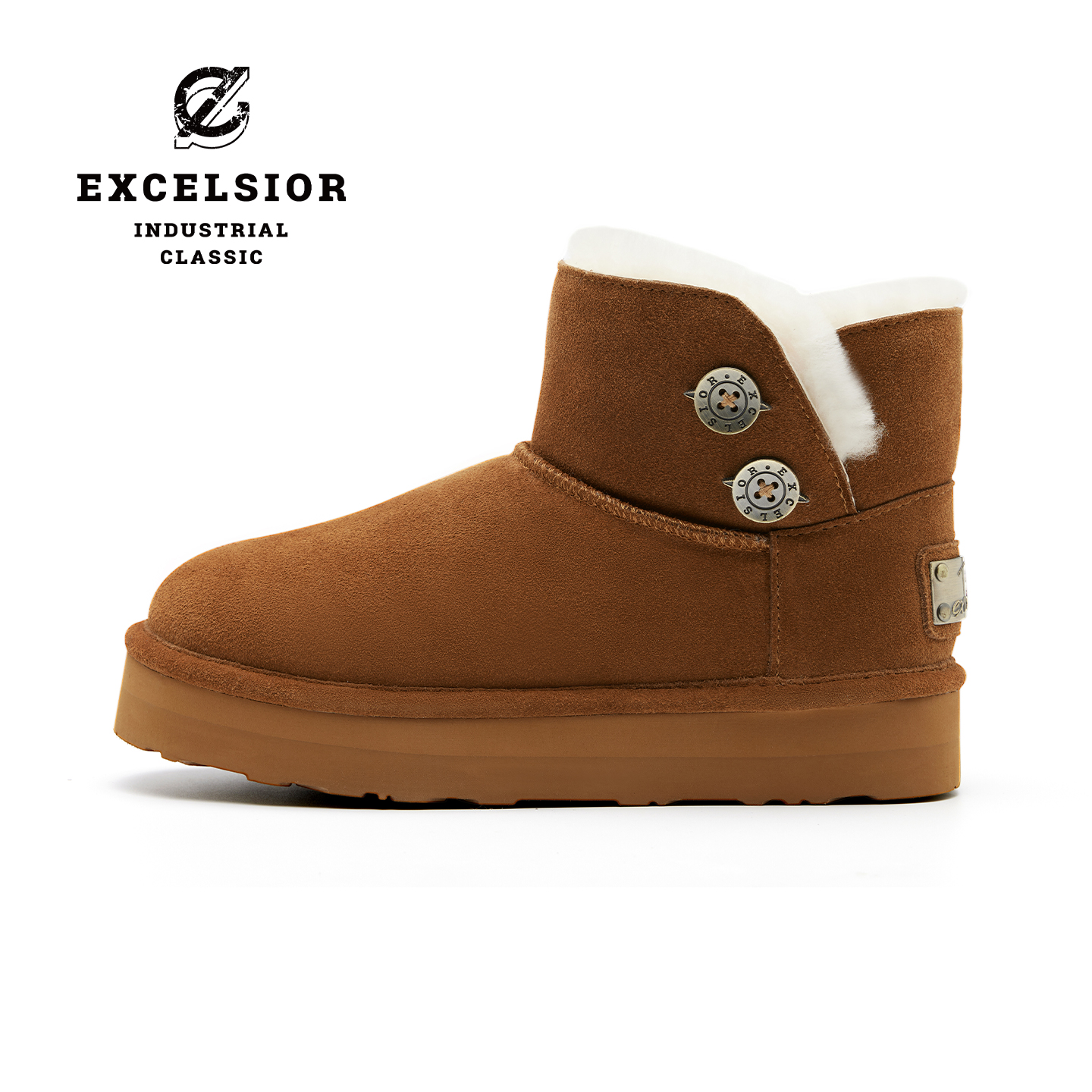 excelsior厚底增高羊毛雪地靴