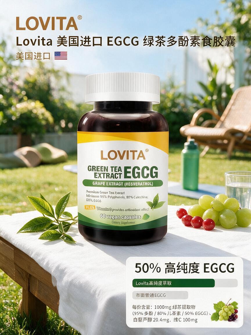 Lovita美国进口EGCG绿茶胶囊