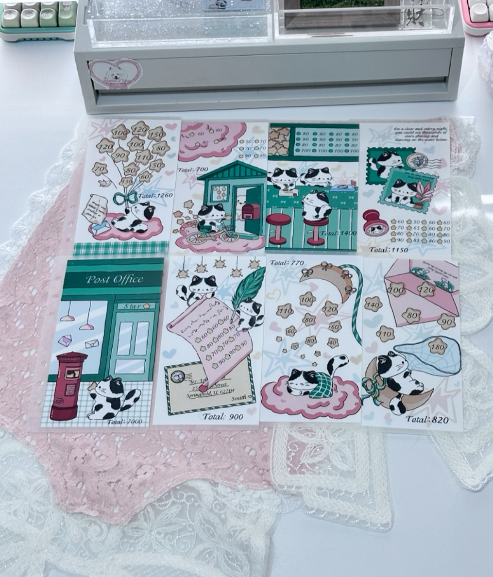 【双11福利 满5送1 满10送2】A6现金存钱袋星星邮局