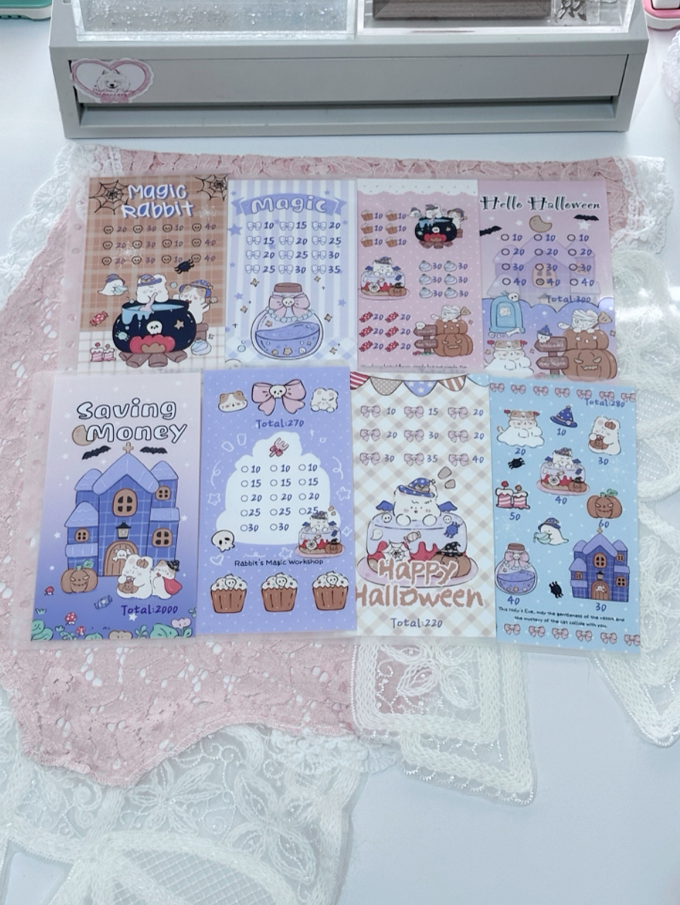 【双11福利 满5送1 满10送2】A6现金存钱袋万圣节