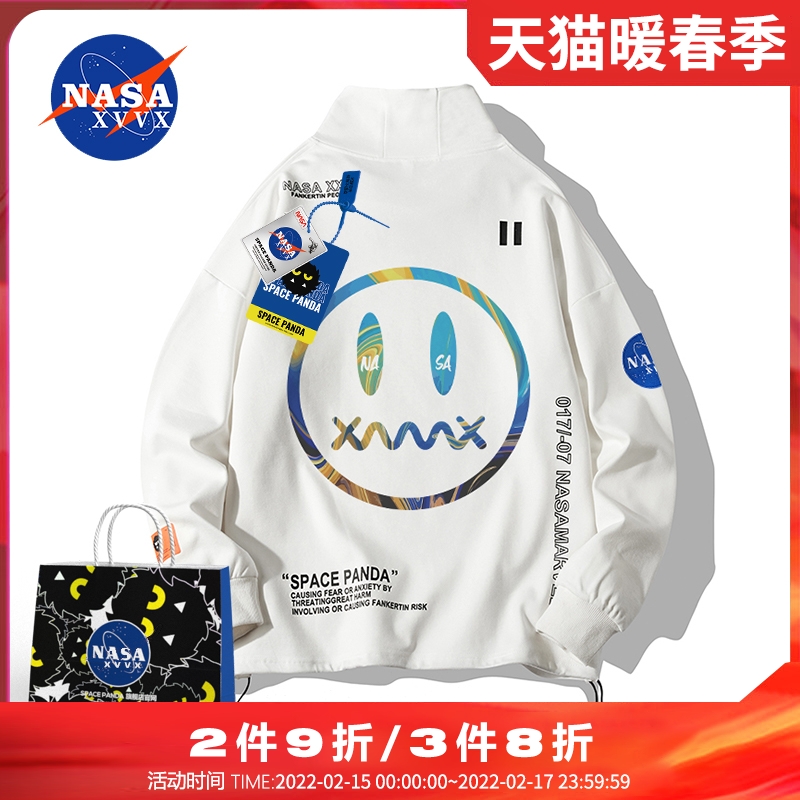 NASA XVVX旗舰店官网联名小恶魔鬼脸卫衣男潮ins情侣宽松笑脸外套
