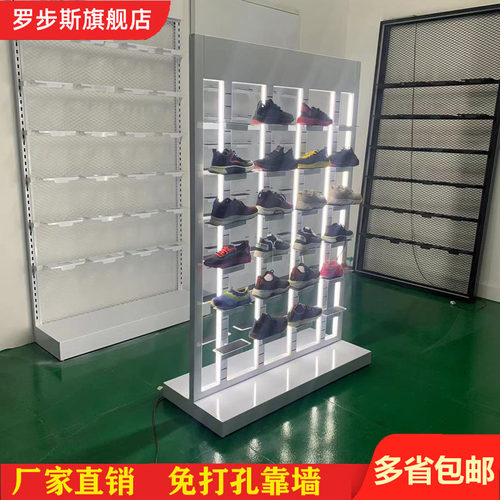 鞋店鞋架专厅中岛架运动鞋双面鞋子展示架直播货架发光中岛鞋架 - 封面
