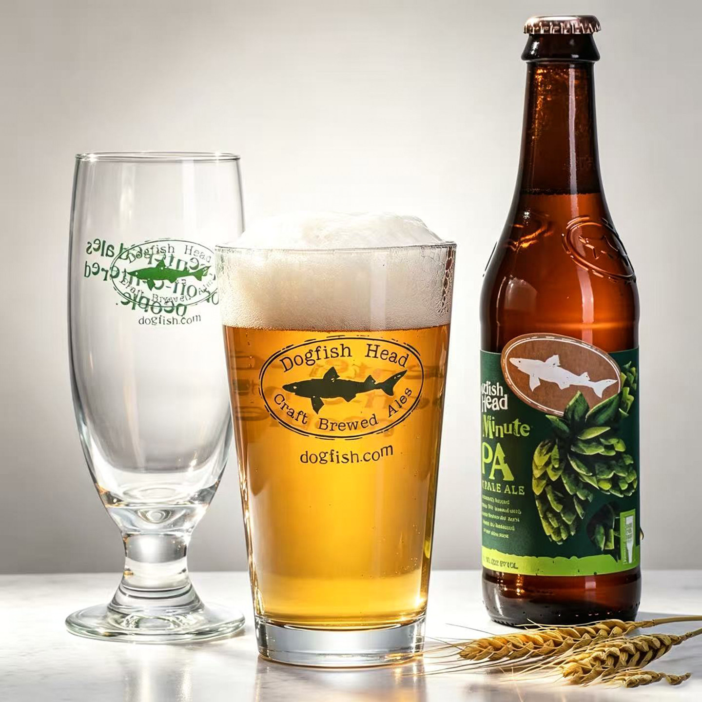 美国角头鲨Dogfish Head啤酒专用杯创意精酿玻璃杯饮料杯水杯包邮