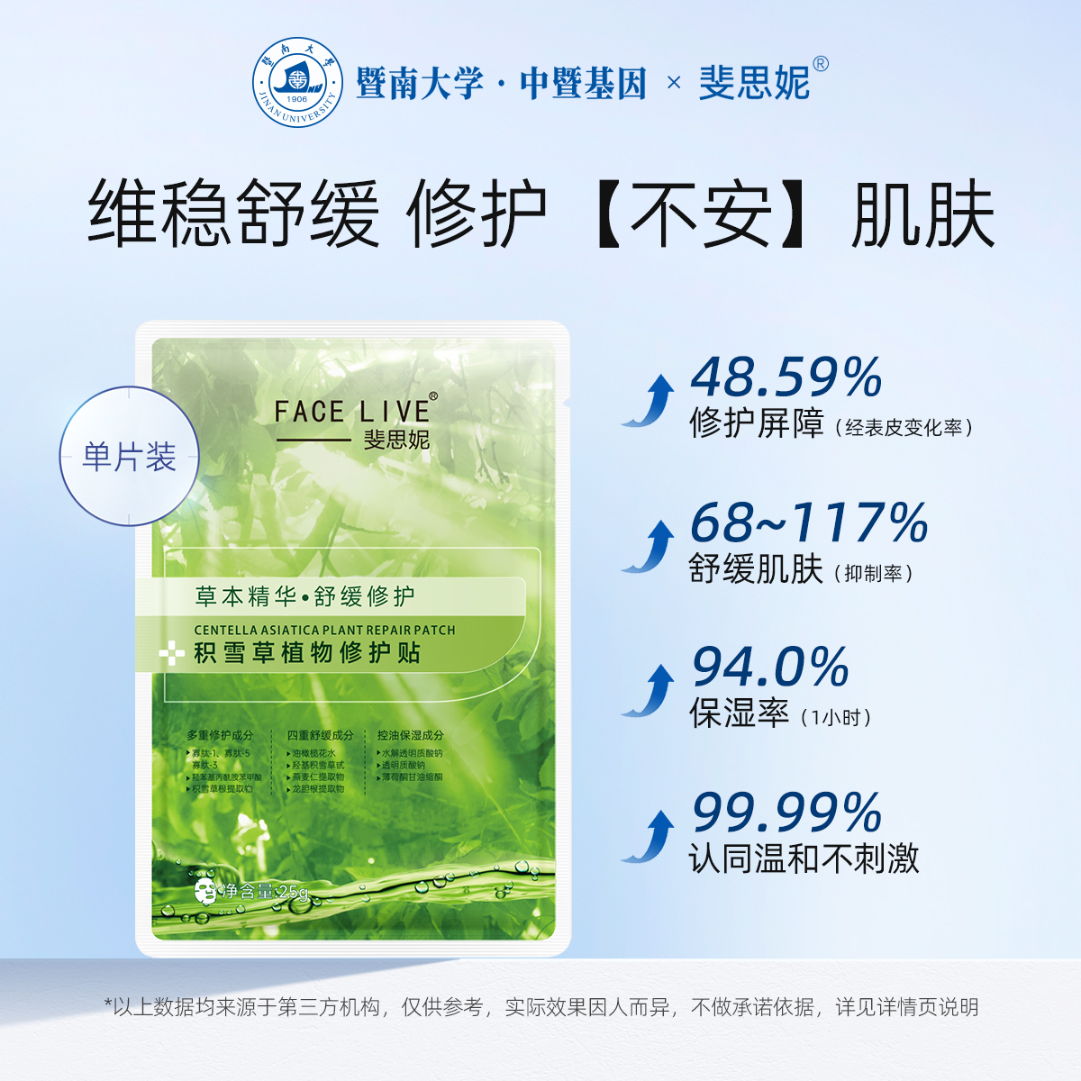 斐思妮绿膜修护面膜贴片式