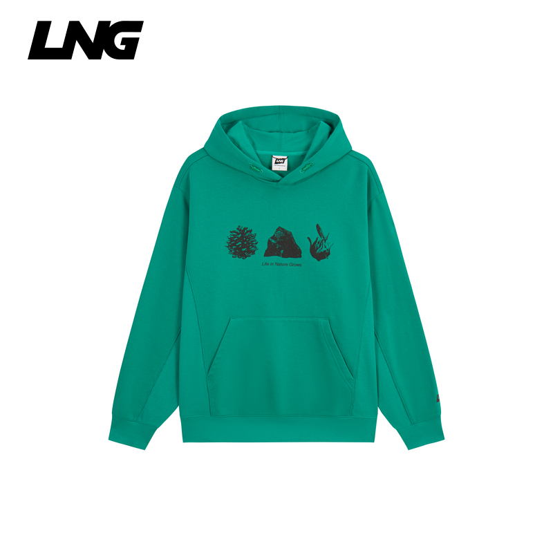 LNG25冬新品男女同款户外运动休闲远红外保暖连帽卫衣