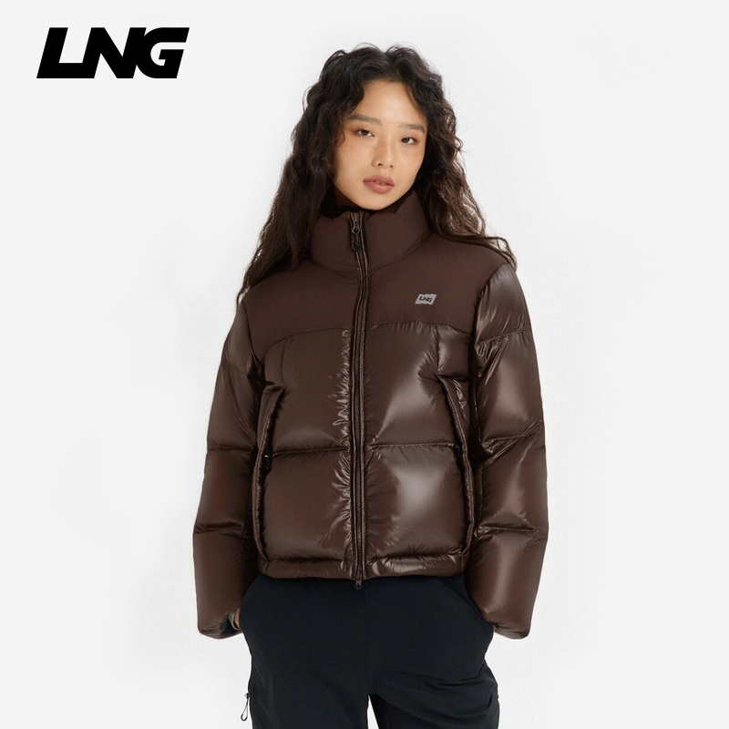 LNG25冬新品女款户外休闲运动防泼水防风立领羽绒服