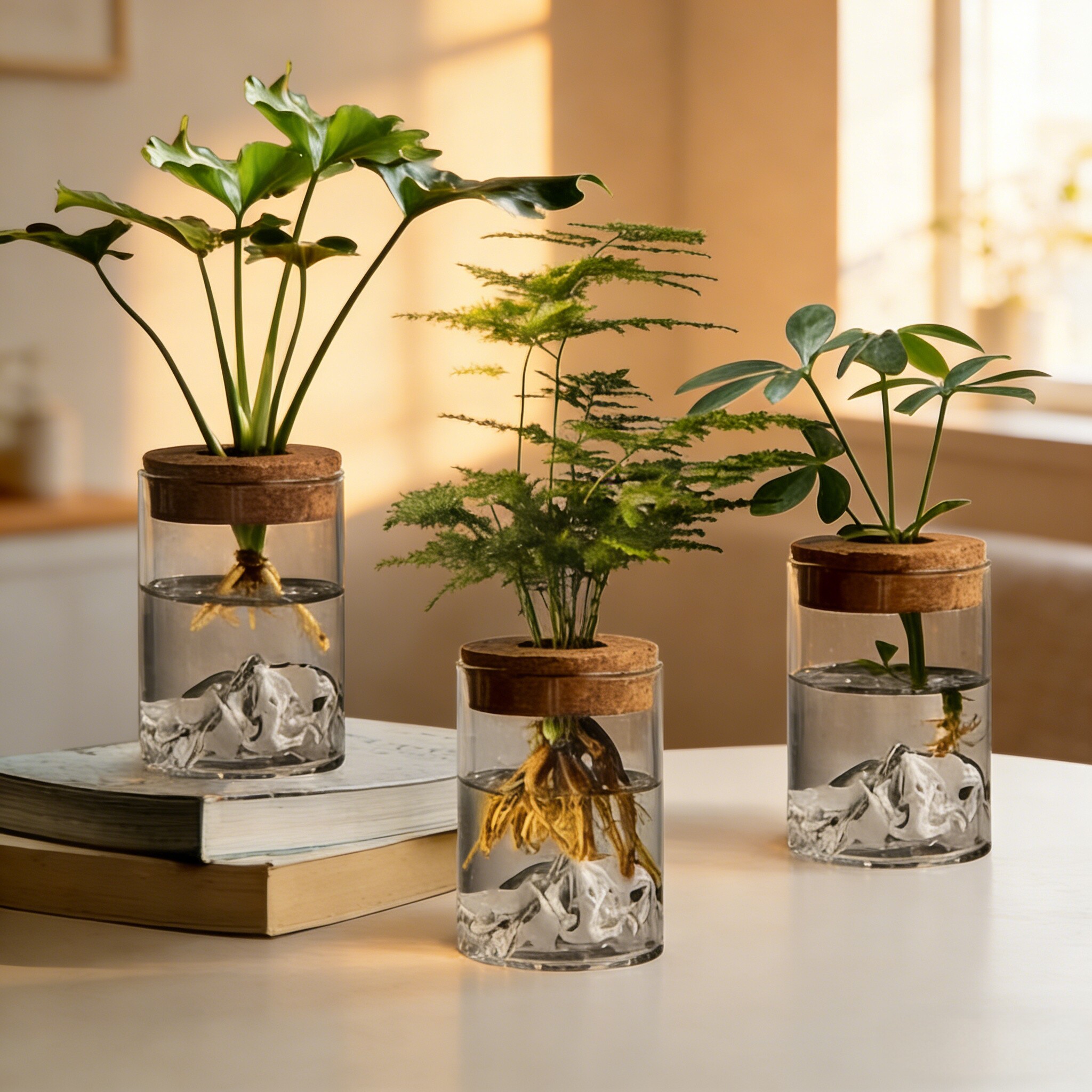水培植物小盆栽办公室桌面盆栽玻璃瓶绿植摆件观山瓶小花瓶微景观