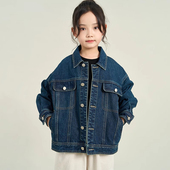 宽松牛仔外套儿童休闲百搭中大童潮酷男孩上衣 新款 童装 女童春秋季