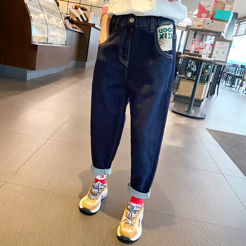 童装女童春秋季新款牛仔裤中大童韩版修身长裤女孩弹力时尚休闲裤