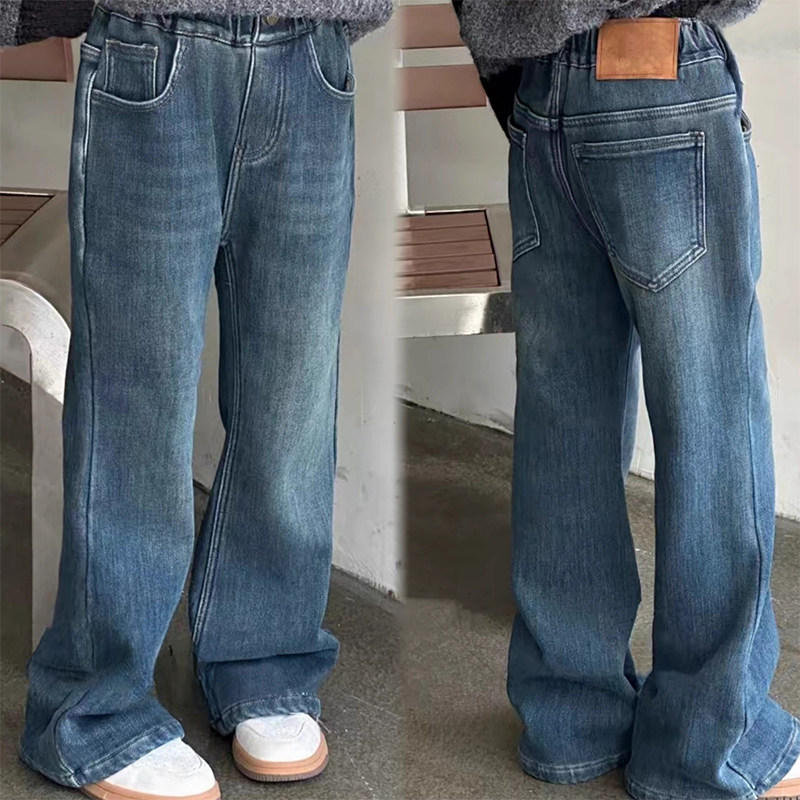 童装女童春秋季新款加绒牛仔裤中大童时尚洋气儿童微喇裤子冬款潮,童装/婴儿装/亲子装,裤子,淘宝优惠券,粉丝福利购,淘宝优惠卷