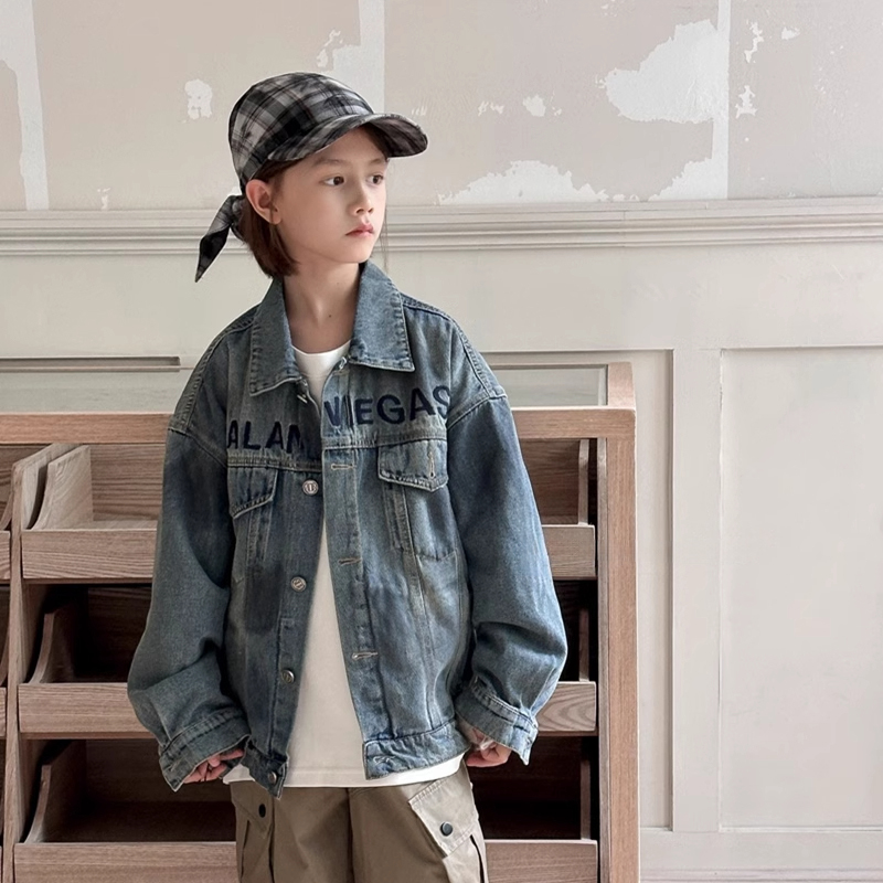 儿童潮酷帅气牛仔外套