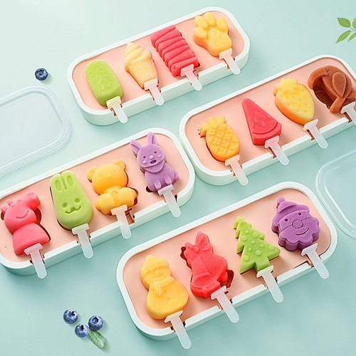 自制雪糕模具食品级硅胶卡通冰棒