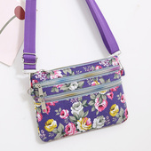 日韩防水简约斜挎包女轻便多口袋百搭逛街旅游休闲单肩布包 韩版