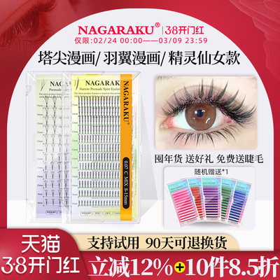 漫画款塔尖睫毛山茶花收尖湿睫毛