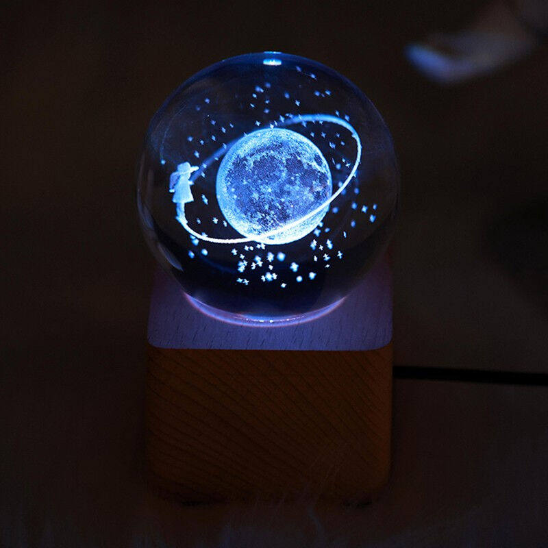 芷墨水晶球3D内雕宇银河系生日礼物送女生男友老婆孩子同学中秋礼