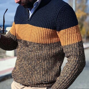 2026秋冬新款男翻领毛衣针织衫休闲长袖打底衫上衣Men's knitwear