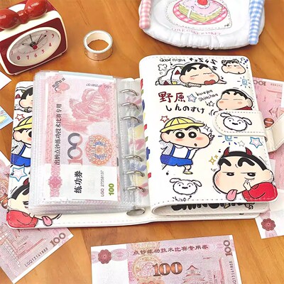 蜡笔小新大容量存钱本现金存钱夹